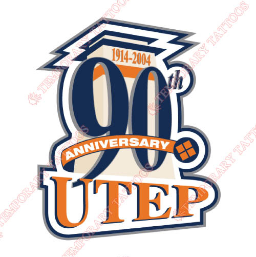 UTEP Miners Customize Temporary Tattoos Stickers NO.6777